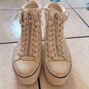 ASH High-Top Platform canvas sneakers